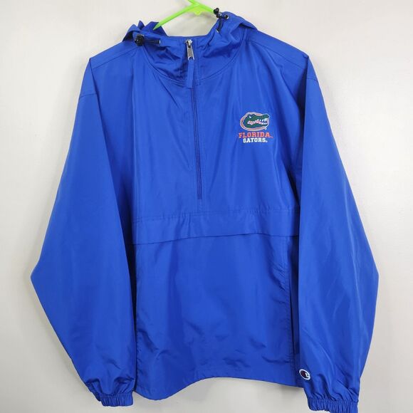 Champion Mens Florida Gators 1/2 Zip Hooded Windbreaker Pullover Jacket Small - Picture 1 of 7